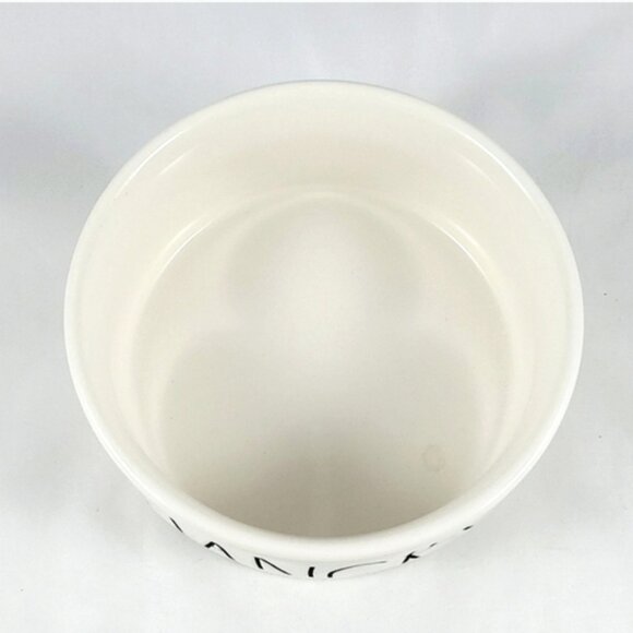 Rae Dunn White Dog Bowl Large Letters HANGRY Artisan Collection Ceramic - Picture 2 of 6
